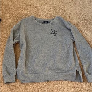 Grey crew neck